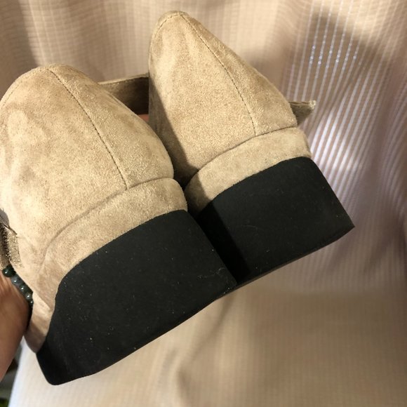 L'amour des Piedes Amadour beige platform sandals, 9 Wide - Picture 9 of 12